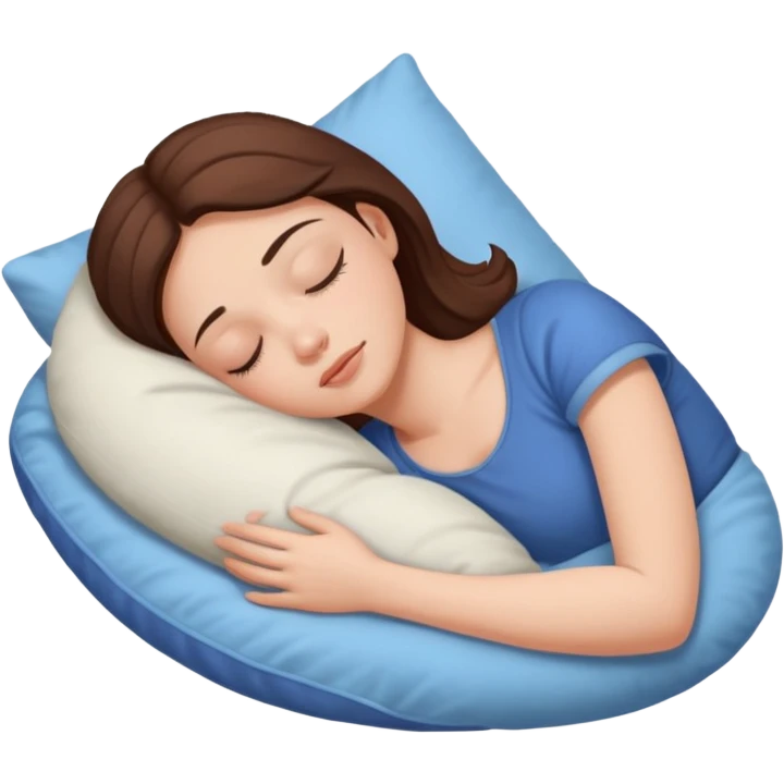 a girl edith hervás arms in a pollow sleeping emoji