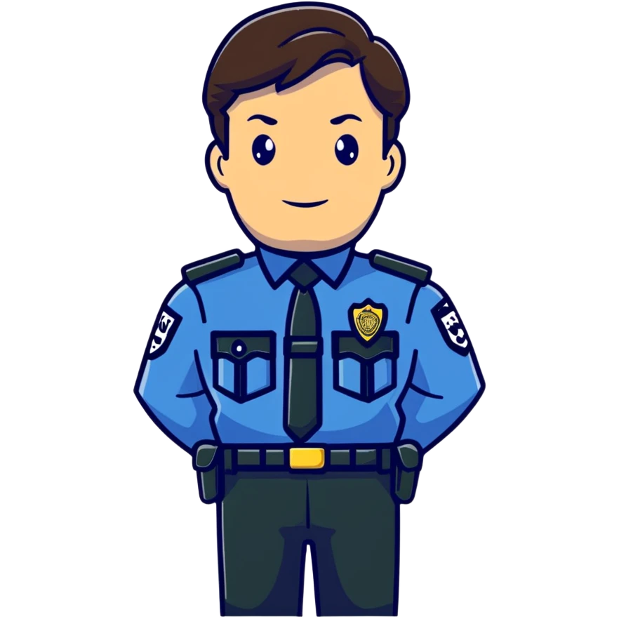 Nathan Fillion as John Nolan from The Rookie, police officer with short hair and uniform emoji