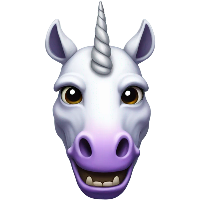 Evil unicorn emoji