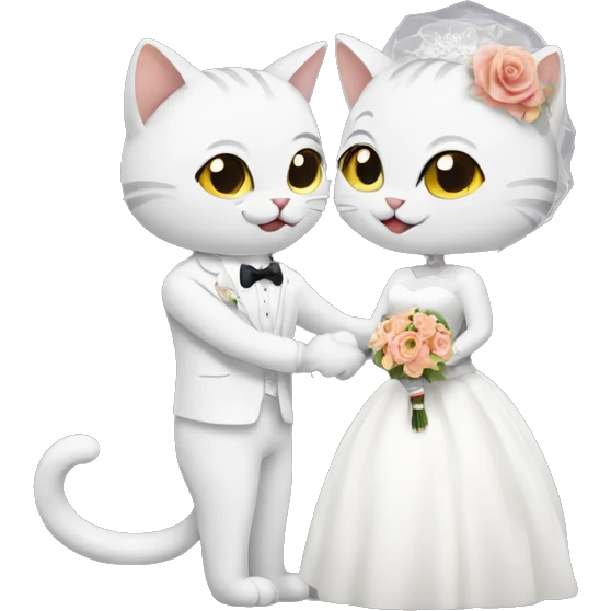 Cat getting married  emoji
