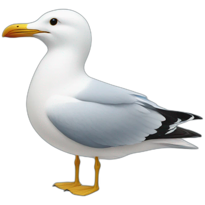 Seagull blue coloured emoji