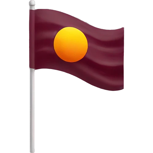 Maroon flag with sun and moon symbol  emoji