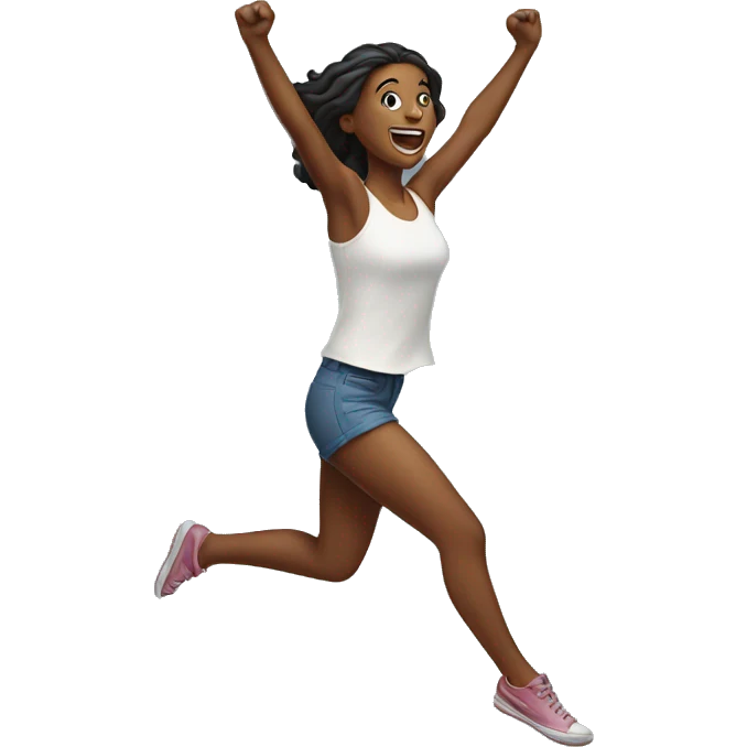Jumping lady emoji