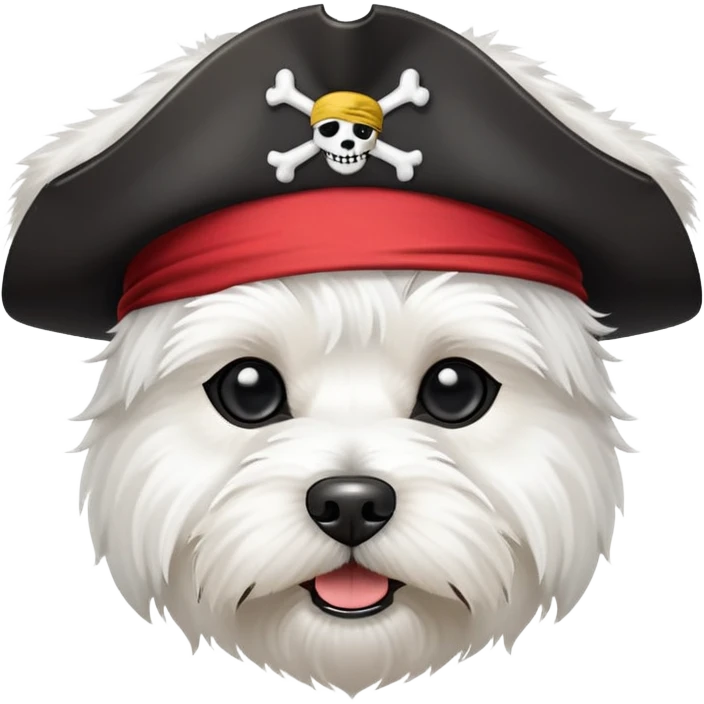 West Highland White Terrier dog as a pirate  emoji
