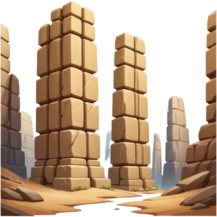 каньйон з високими стовпами кам'яними emoji