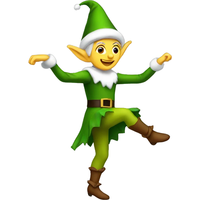 Elf dancing emoji