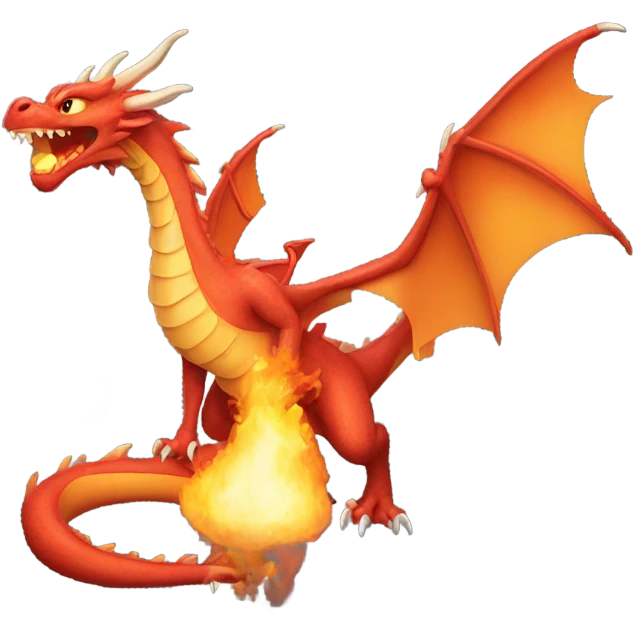 Dragon, spitting fire emoji