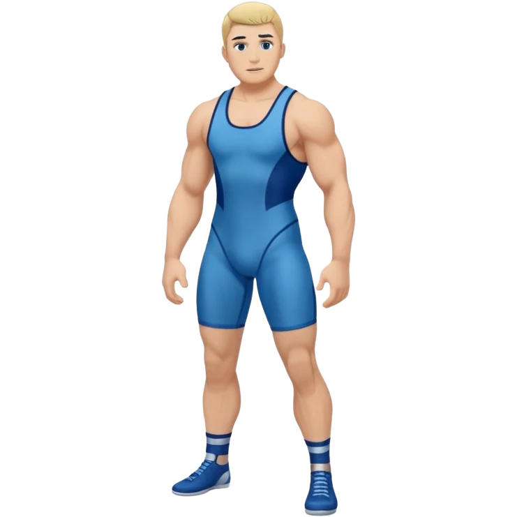 blue wrestling singlet emoji