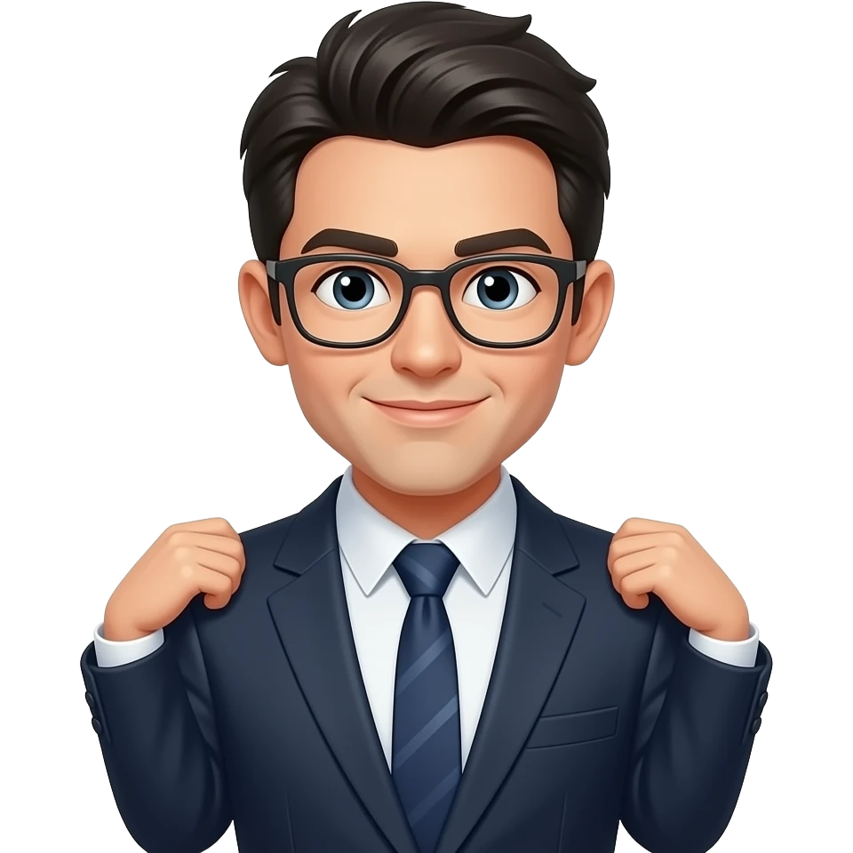 Человек в пиджаке пожимает плечами emoji