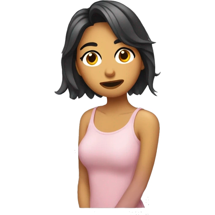 chica morena durmiendo  emoji
