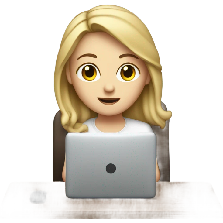 White girl with mic on table  emoji
