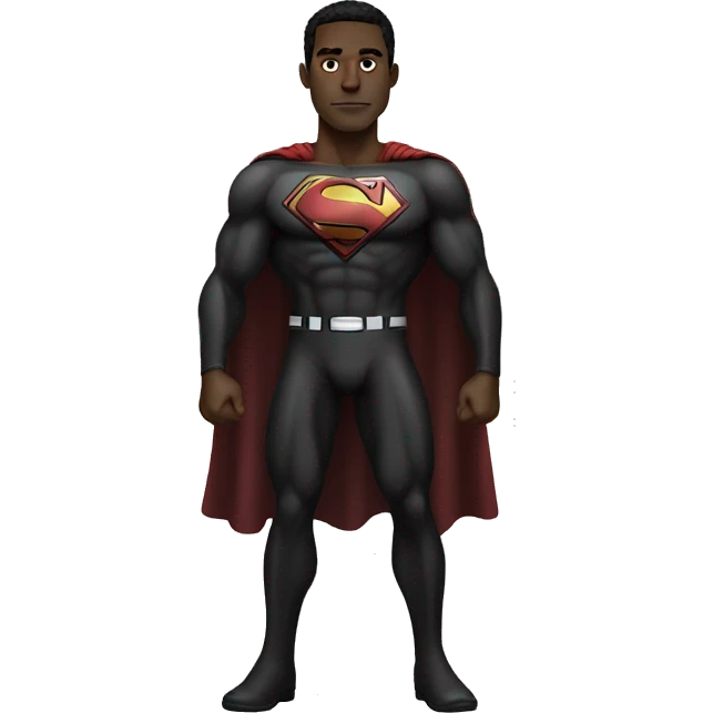 Black superman full body emoji