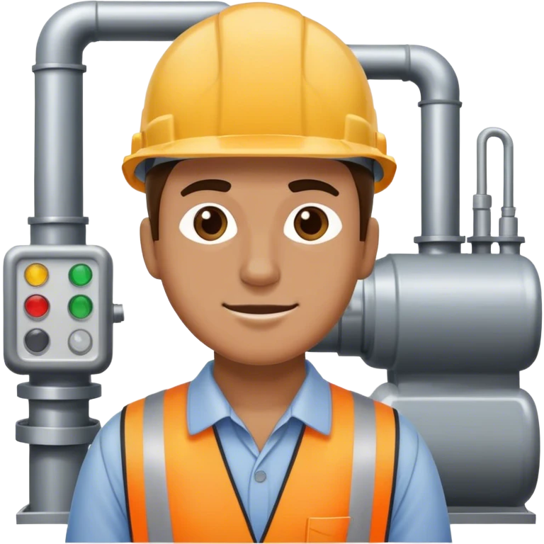 overhead shot of guy working in factory emoji