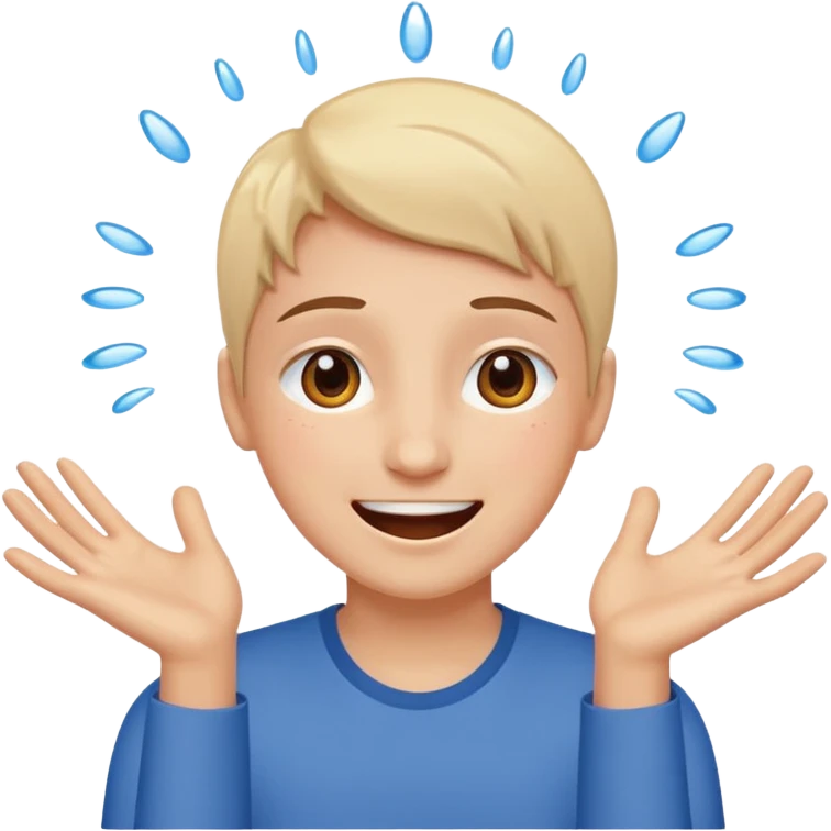 super happy tears excited hopeful hands emoji