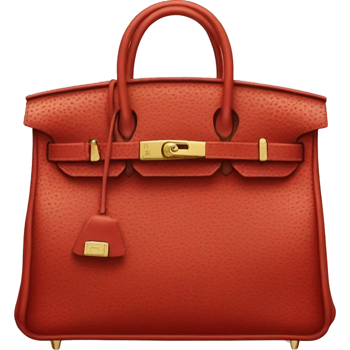 Red Hermes birkin bag  emoji