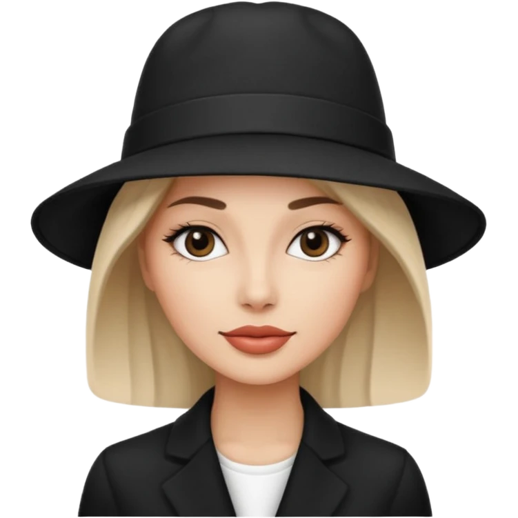 Fashion Black&White woman emoji