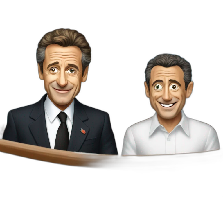 sarkozy and tromp on a jboat emoji