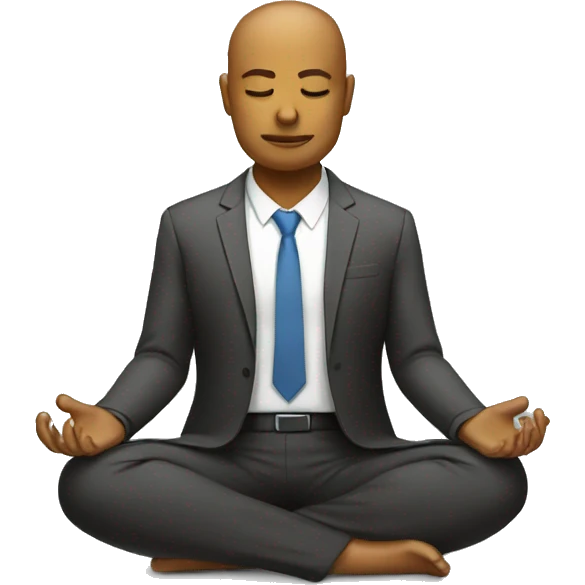 meditating executive emoji