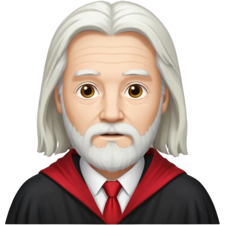 An older man with long white hair and beard, wearing a red tie and robe (possibly inspired by Dumbledore). emoji