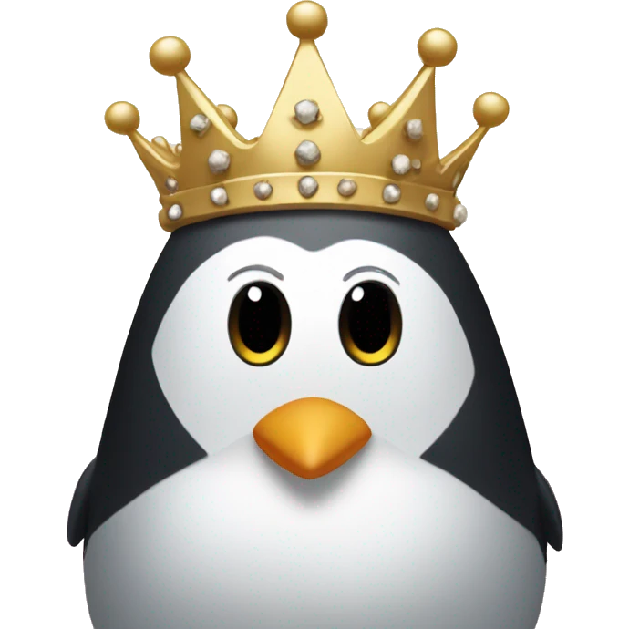 Pingvin with a tutu and crown emoji