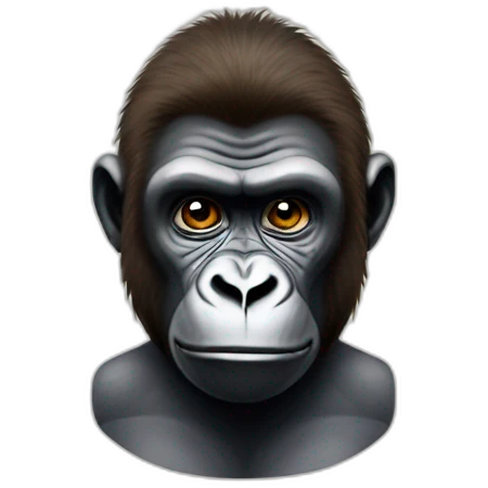 Gorilla with Mark Zuckerberg emoji