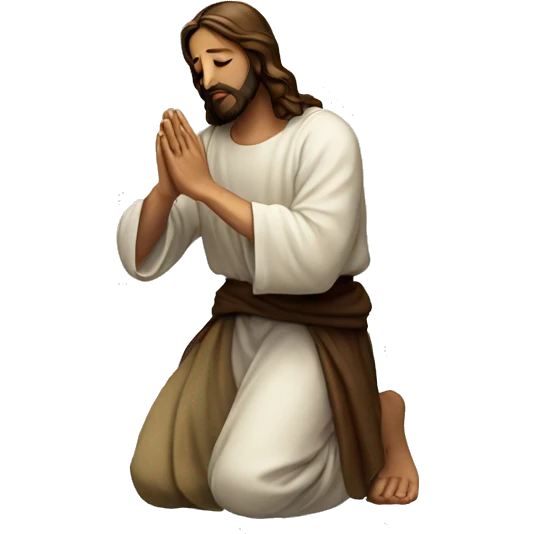 jesus kneeling praying emoji