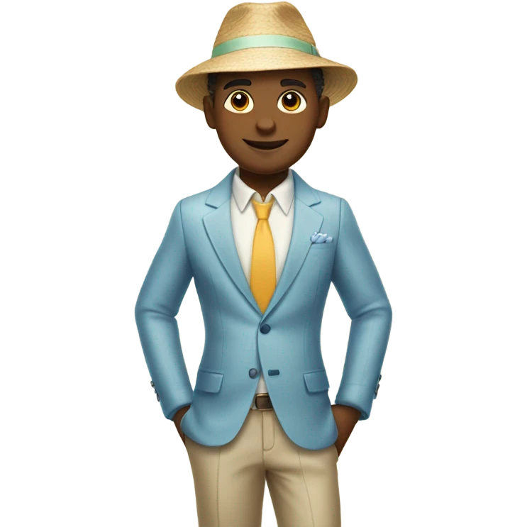 dapper boy in beach attire emoji