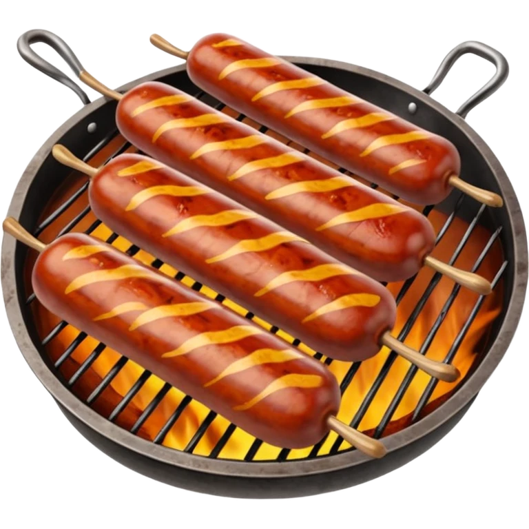 Chorizos hiperrealistas asados emoji