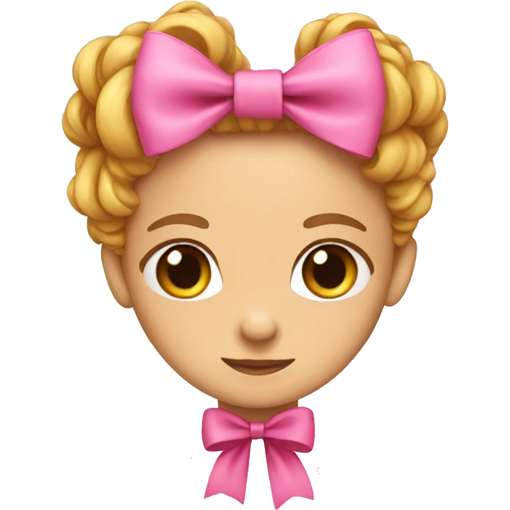 A pink bow  emoji