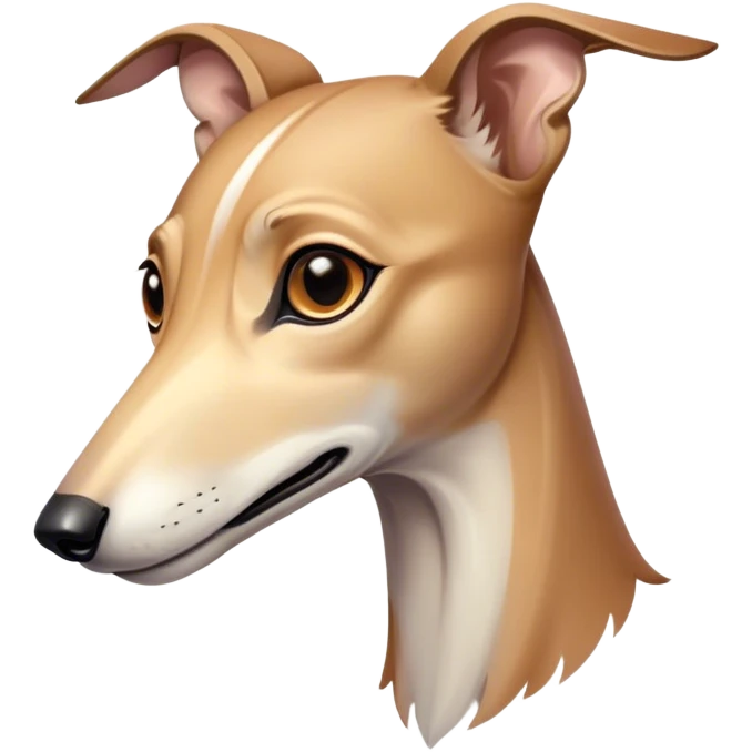 Cinematic Noble Fawn Greyhound Portrait Emoji, Poised and regal, with a slender, aerodynamic build and a smooth, elegant fawn Fur, deep-set soulful eyes, Simplified yet sharp and sophisticated features, highly detailed, glowing with a soft, dignified glow, high shine, intelligent and agile, stylized with an air of grace, focused and attentive, soft glowing outline, capturing the essence of a watchful and swift companion, so majestic it feels as though it could dash out of the screen with effortless authority! emoji