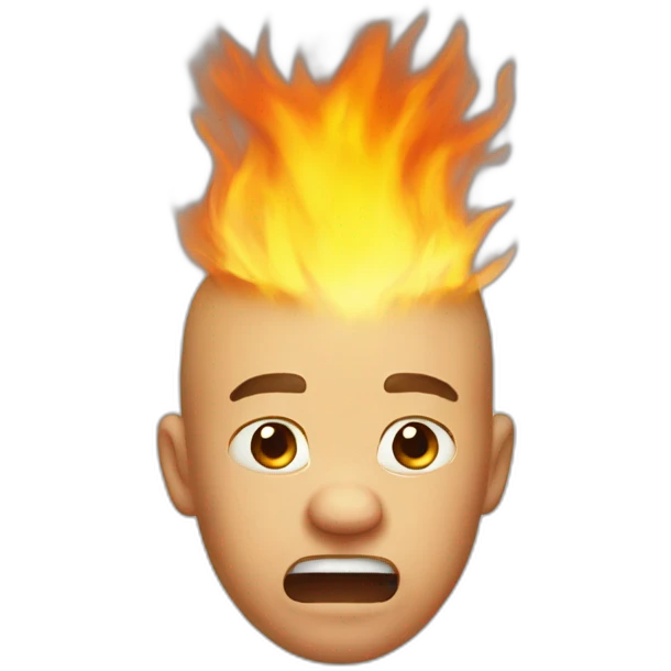 Porc en feu emoji