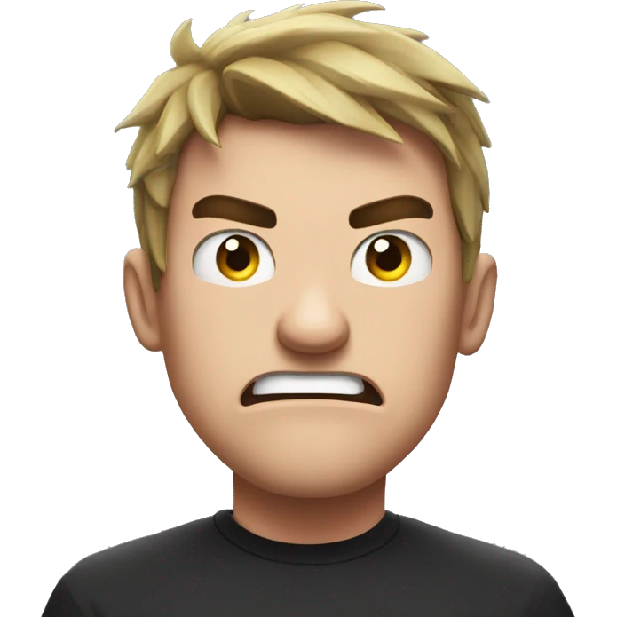 MrBeast angry face emoji