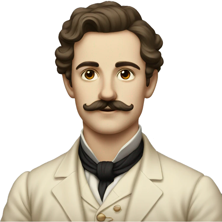 19th century young man with moustache emoji