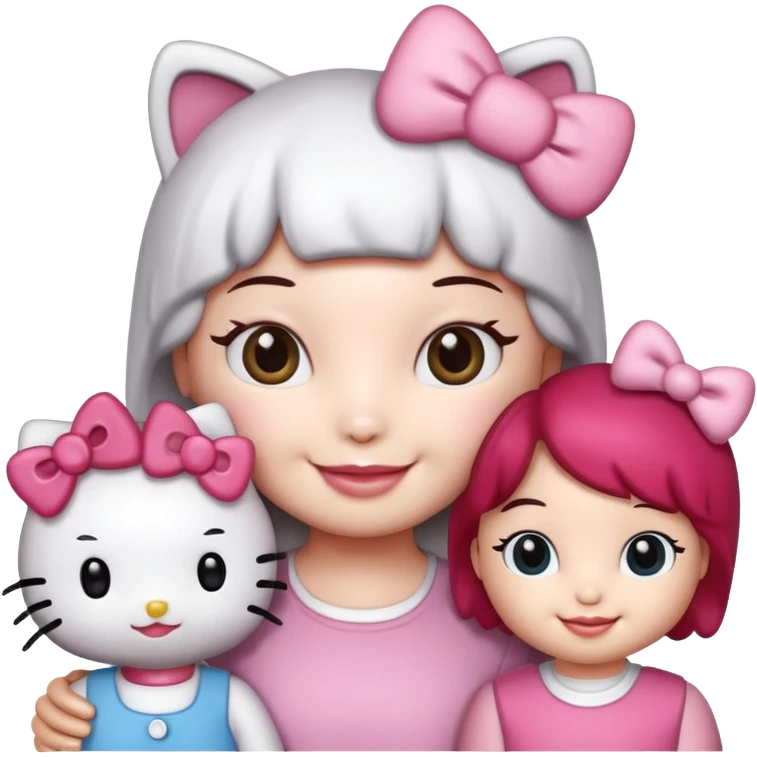 Hello Kitty. Avec ses ami emoji