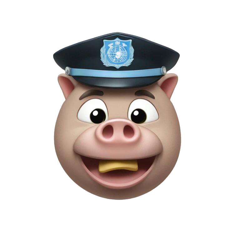 Un cochon policier  emoji