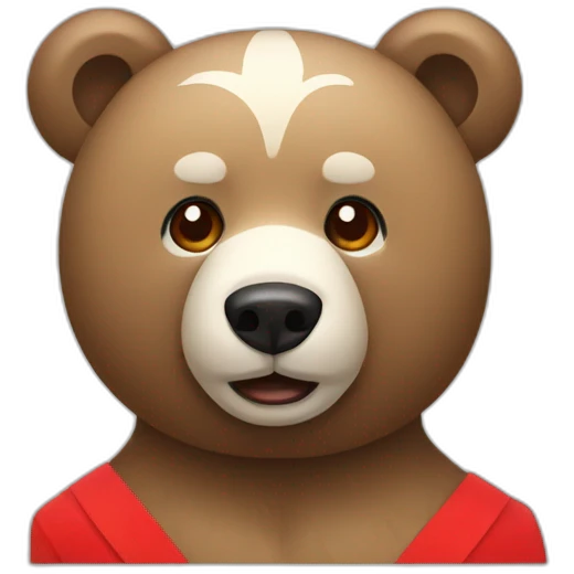 Bear red cross emoji