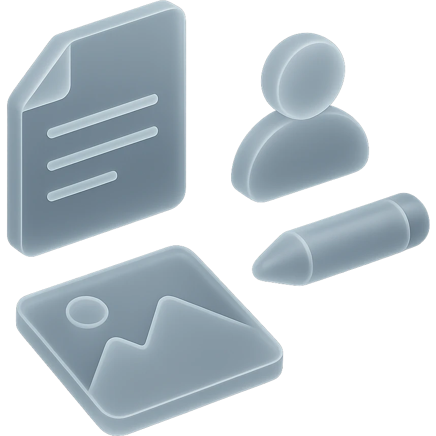 article illustration in matte glass style, frosted glass effect, modern emoji