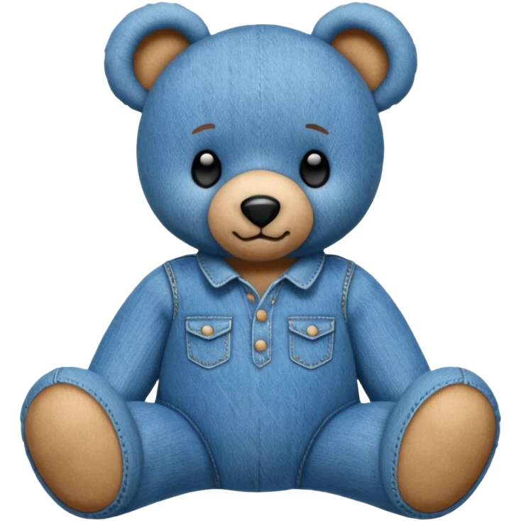Denim teddy bear emoji