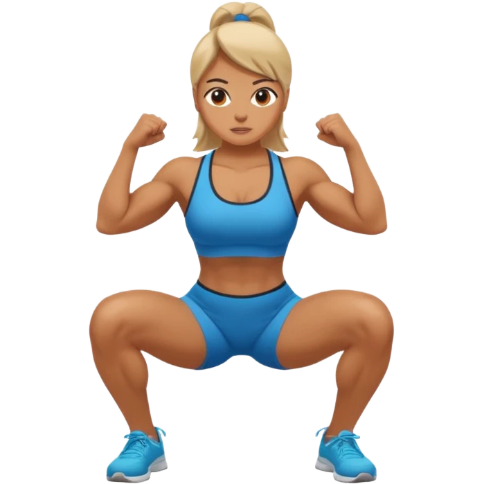 woman doing squat emoji