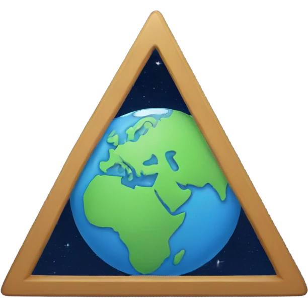 Triangle earth emoji