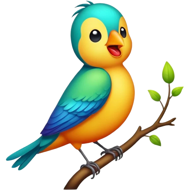 Singing bird emoji