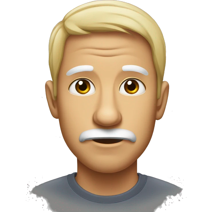 Quero que crie um emoji de uma homem moreno, olhos amendoados com lágrimas, boca triste emoji