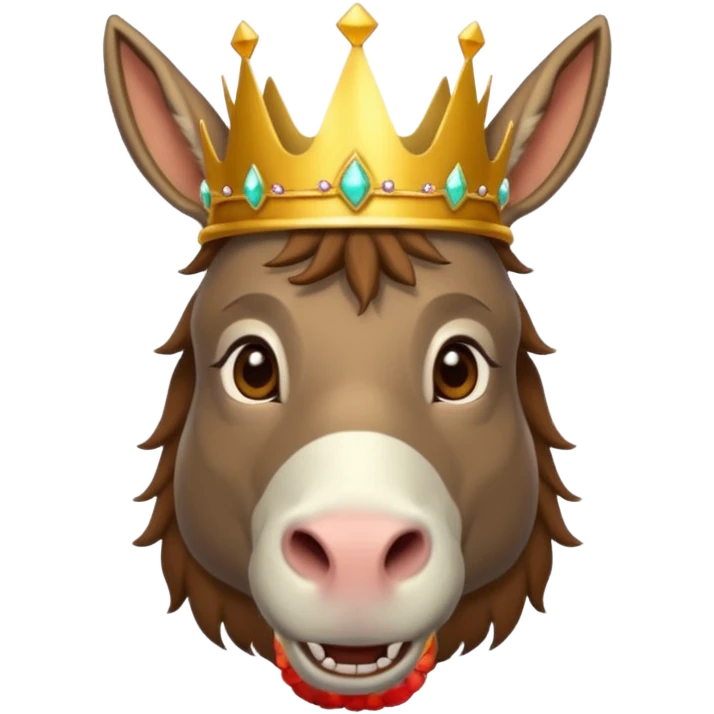 donkey with crown  emoji