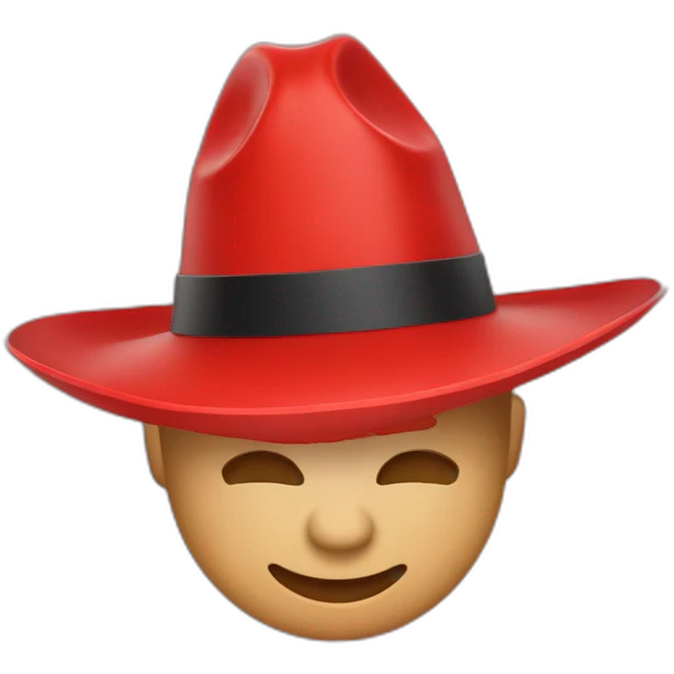 Sobrero 👒 en rojo emoji