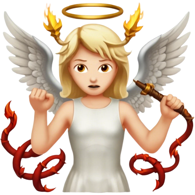 angel fight demons emoji