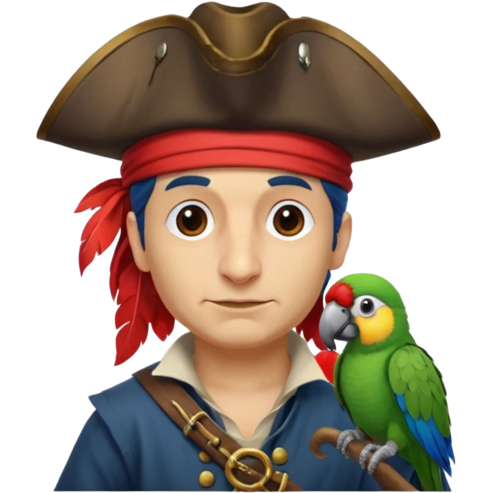 pirate and parrot emoji