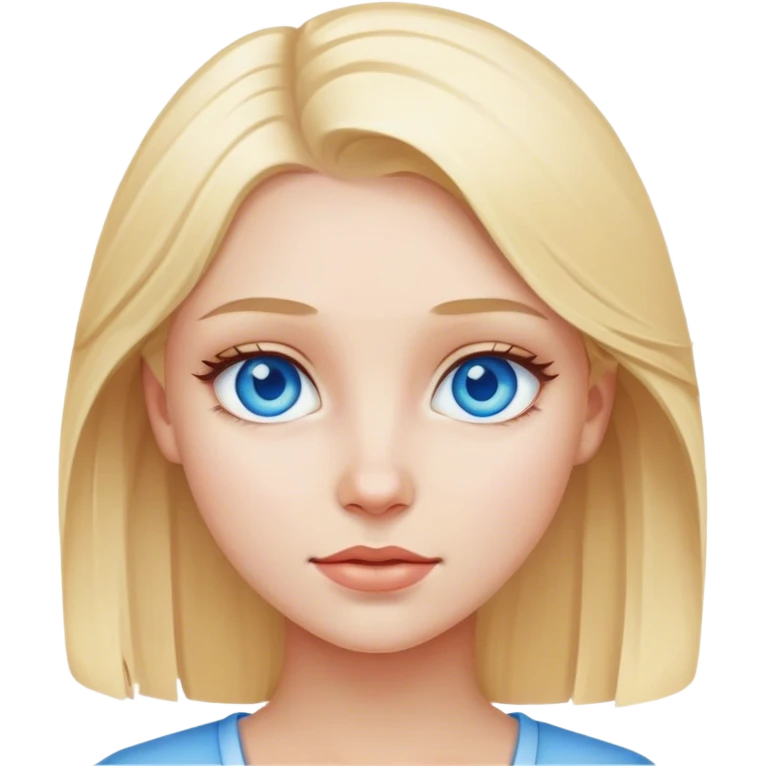 blond girl with blue eyes emoji