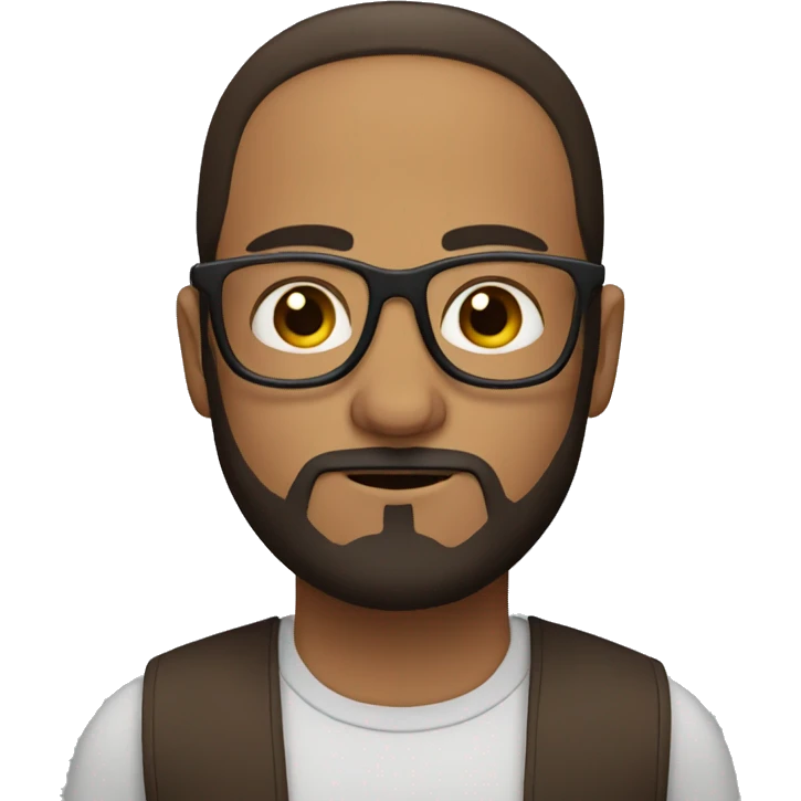man with glasses and brown eyes and a beard emoji