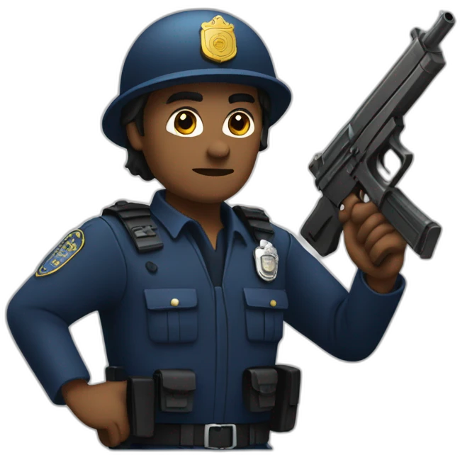 Policier qui a une arme emoji