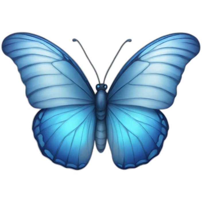 Blue and silver butterfly emoji